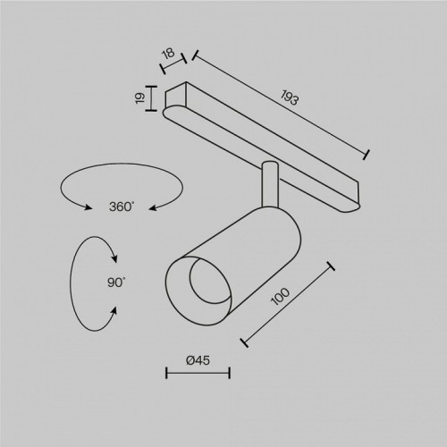 Светильник на штанге Maytoni Focus LED TR032-2-5W2.7K-M-B