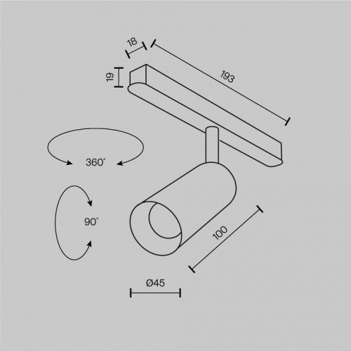 Светильник на штанге Maytoni Focus LED TR032-2-5W4K-M-BW