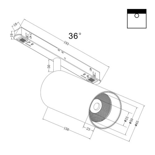 Светильник на штанге Maytoni Focus LED TR032-4-20W3K-M-DS-B