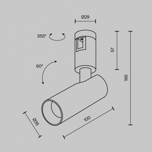 Накладной светильник Maytoni Focus Led TR144-1-5W3K-W-PT