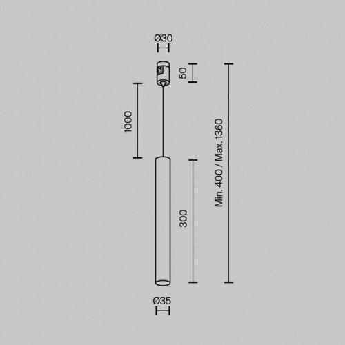 Подвесной светильник Maytoni Focus Led TR155-1-5W4K-PT