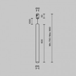 Подвесной светильник Maytoni Focus Led TR156-1-5W4K-PT