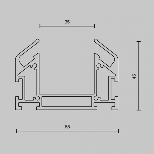 Профиль-держатель Maytoni Accessories for tracks Trinity TRA005MP-312S