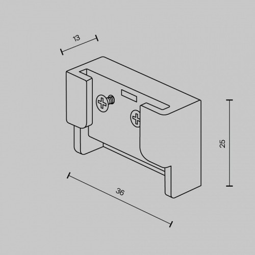 Заглушка для трека-ремня Maytoni Accessories for system Parity TRA130BECDuo-B