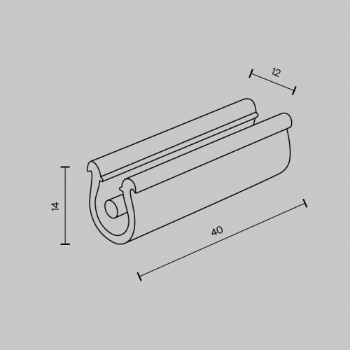 Крепление для треков-ремней Maytoni Accessories for system Parity TRA130BF-B