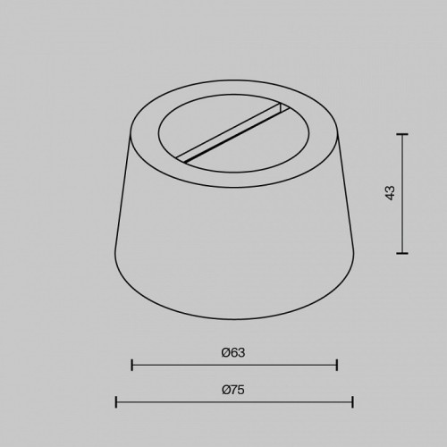 Основание для трека-ремня Maytoni Accessories for system Parity TRA130RSC-1B