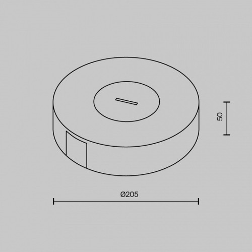 Основание для трека-ремня Maytoni Accessories for system Parity TRA130SC-1B