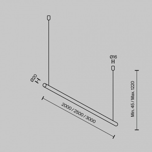 Подвес для треков-ремней Maytoni Accessories for system Parity TRA130SWK-B