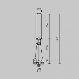 Подвес для трека Maytoni Accessories for tracks Flarity TRA154SW-BB-R-BS