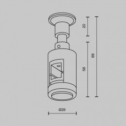 Крепление для трека Maytoni  TRA155CW-S1-PT