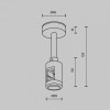 Основание на штанге Maytoni Accessories for tracks Flarity TRA156C-B1-PT