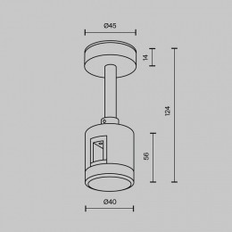 Основание на штанге Maytoni Accessories for tracks Flarity TRA156C-IPC1-BS