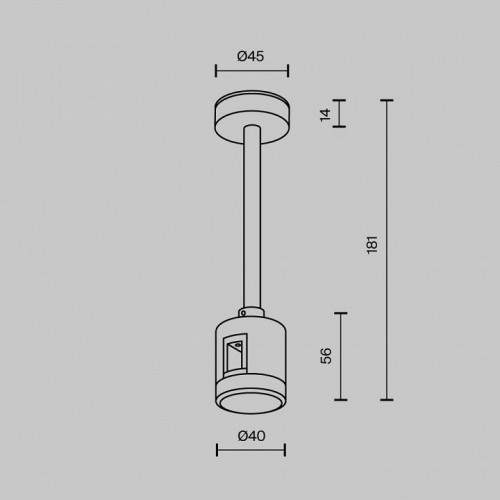 Основание на штанге Maytoni Accessories for tracks Flarity TRA156C-IPCL1-BS