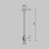 Основание на штанге Maytoni Accessories for tracks Flarity TRA158C-B1-PT