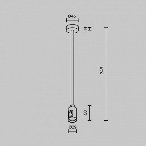 Основание на штанге Maytoni Accessories for tracks Flarity TRA158C-B1-PT