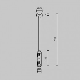 Основание на штанге Maytoni Flarity TRA158C-D1-PT