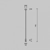 Основание на штанге Maytoni Accessories for tracks Flarity TRA159C-B1-PT