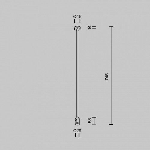 Основание на штанге Maytoni Accessories for tracks Flarity TRA159C-B1-PT