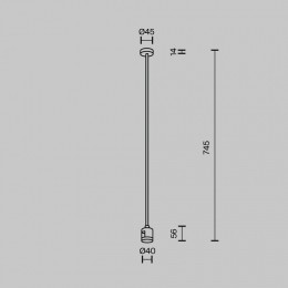 Основание на штанге Maytoni Accessories for tracks Flarity TRA159C-IPC1-PT