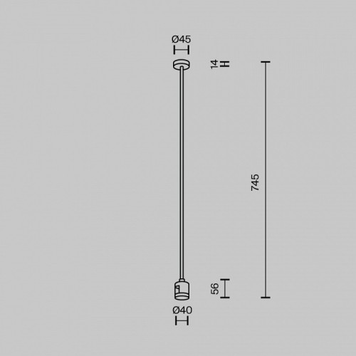 Основание на штанге Maytoni Accessories for tracks Flarity TRA159C-IPC1-PT