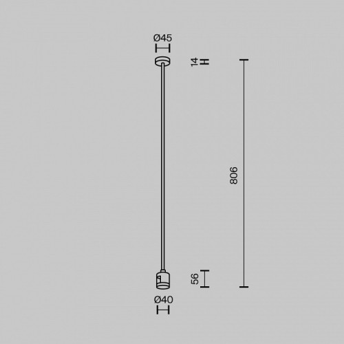 Основание на штанге Maytoni Accessories for tracks Flarity TRA159C-IPCL1-PT