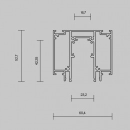 Трек встраиваемый Maytoni Busbar trunkings Exility TRX034D-422B