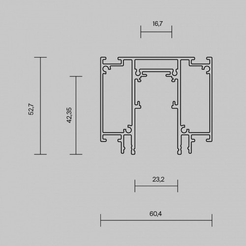 Трек встраиваемый Maytoni Busbar trunkings Exility TRX034D-422W