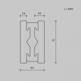 Трек подвесной Maytoni Busbar trunkings Flarity TRX154-111PT