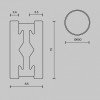 Трек накладной Maytoni Busbar trunkings Flarity TRX154-R-D650-B