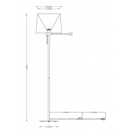 Торшер с подсветкой Maytoni Farel Z001FL-L3W-1B