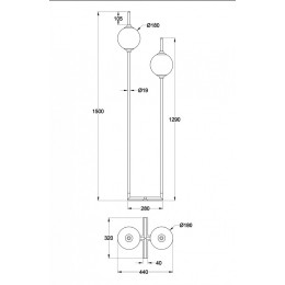 Торшер Maytoni The Sixth Sense Z020FL-L12BK
