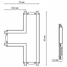 Соединитель T-образный для треков накладных Novotech Smal 135210