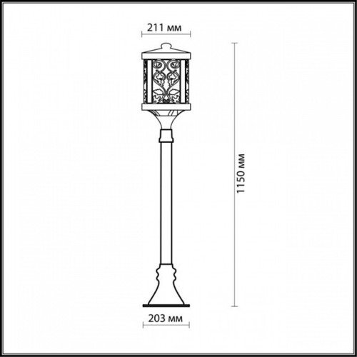Наземный высокий светильник Odeon Light Lagra 2286/1A