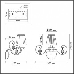Бра Odeon Light Niagara 3921/1W