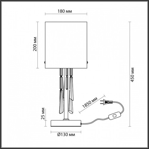 Настольная лампа декоративная Odeon Light Nicole 4886/1T