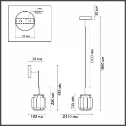 Подвесной светильник Odeon Light Jam 5409/5L