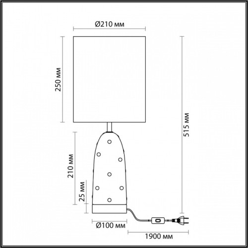 Настольная лампа декоративная Odeon Light Pollen 5424/1T