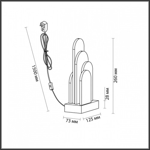 Настольная лампа декоративная Odeon Light Foros 5437/12TL