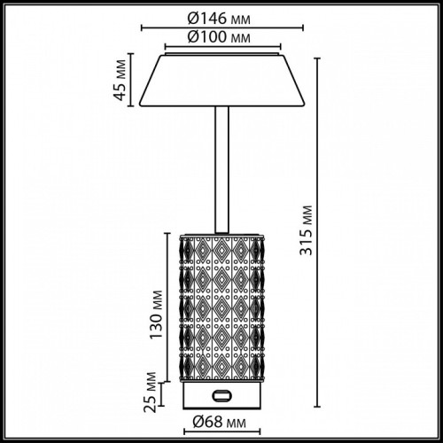 Настольная лампа декоративная Odeon Light Lulu 5454/8TLA
