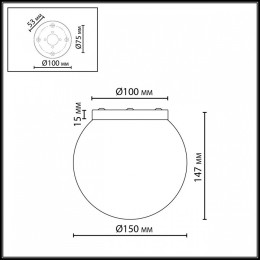 Накладной светильник Odeon Light MIDCENT 7109/1C