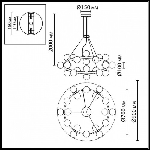 Подвесная люстра Odeon Light MIDCENT 7109/24