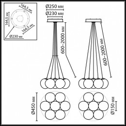 Подвесная люстра Odeon Light Magia 7109/7