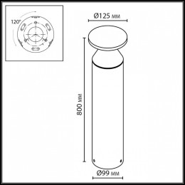 Наземный низкий светильник Odeon Light NATURE 7119/12GLA