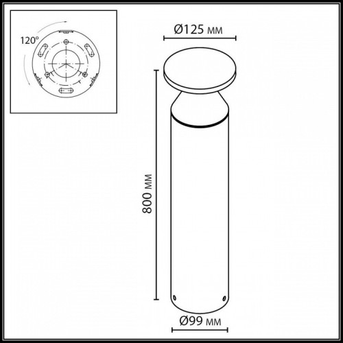 Наземный низкий светильник Odeon Light NATURE 7119/12GLA