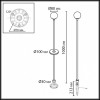 Наземный высокий светильник Odeon Light NATURE 7120/3GLB