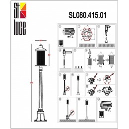 Наземный высокий светильник ST-Luce Lastero SL080.415.01