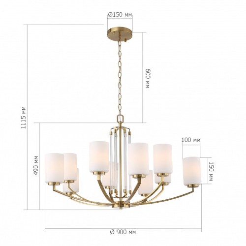 Подвесная люстра ST-Luce BRASS SL1403.303.10