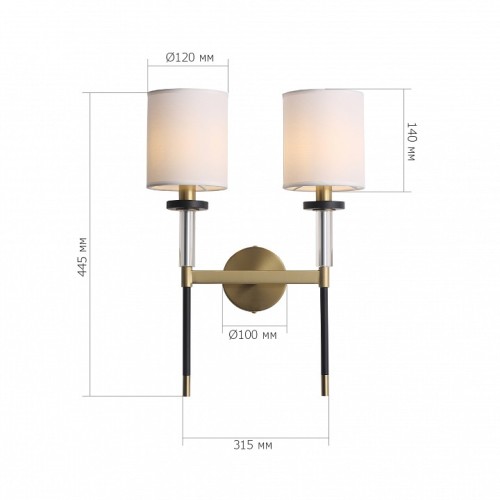 Бра ST-Luce BLACK+BRASS SL1404.301.02