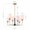 Люстра на штанге ST-Luce BLACK+BRASS SL1404.303.06