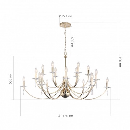 Подвесная люстра ST-Luce BRASS SL1405.203.18